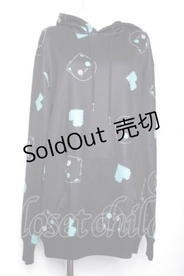 Preview of 総柄 PULLOVER PARKA　【シエル】  黒