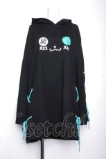 画像1: NieR Clothing / 猫耳付きシエルパーカー  黒ｘグリーン S-26-10-19-034-PU-TO-HR-ZS (1)