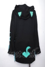 画像4: NieR Clothing / 猫耳付きシエルパーカー  黒ｘグリーン S-26-10-19-034-PU-TO-HR-ZS (4)
