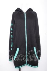 画像1: NieR Clothing / シエルなりきりBRAID×WIDE SLEEVE PARKA【猫耳付き】 パーカー  黒ｘグリーン S-26-10-19-040-PU-TO-HR-ZS (1)
