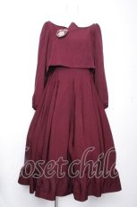 画像1: m petit by misako / マイメロワッペン付きワンピース L ワイン S-26-10-19-048-LO-OP-AS-ZS (1)