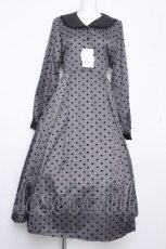 画像1: m petit by misako / AOKドットフロッキーワンピース L グレーｘ黒 S-26-10-19-049-LO-OP-AS-ZS (1)
