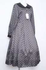 画像2: m petit by misako / AOKドットフロッキーワンピース L グレーｘ黒 S-26-10-19-049-LO-OP-AS-ZS (2)