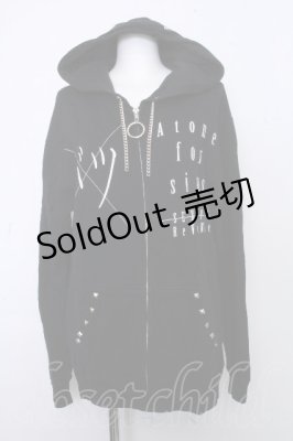 Preview of 罪プリントフード付きパーカー  黒