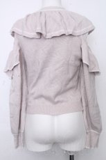 画像2: evelyn / ショルダーカットフリルニット  ピンクベージュ S-26-10-19-1016-LO-TO-HR-ZS (2)