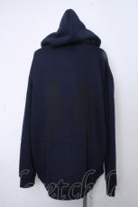 画像2: NieR Clothing / クロス×羽根プリント フード付き裏起毛プルオーバー  ネイビー S-26-10-19-1028-PU-TO-TE-ZS (2)