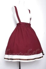 画像2: axes femme POETIQUE / リボン使いサス付きスカート  ワイン S-26-10-19-054-AX-SK-HR-ZS (2)