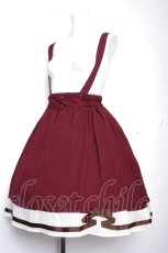 画像3: axes femme POETIQUE / リボン使いサス付きスカート  ワイン S-26-10-19-054-AX-SK-HR-ZS (3)