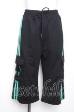 画像1: NieR Clothing / シエルデザインパンツ  黒ｘグリーン S-26-10-19-060-PU-PA-HR-ZS (1)