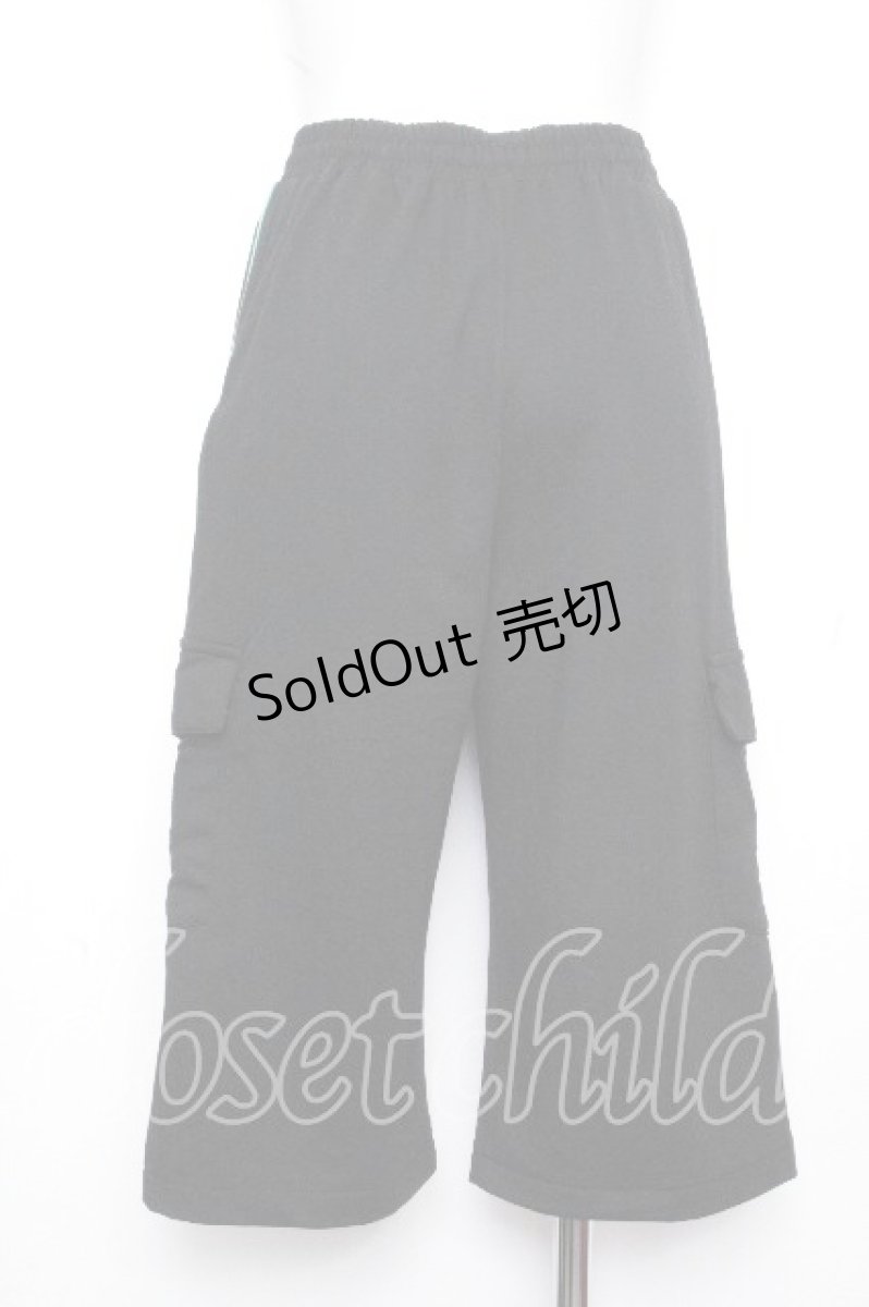 画像3: NieR Clothing / シエルデザインパンツ  黒ｘグリーン S-26-10-19-060-PU-PA-HR-ZS (3)