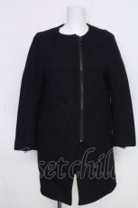 画像1: HYSTERIC GLAMOUR / ノーカラーウールコート  紺 S-26-10-20-043-PU-JA-HR-ZS (1)