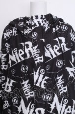 画像3: NieR Clothing / 裏起毛プリントフード付ブルゾン  黒ｘ白 S-26-10-20-046-PU-JA-HR-ZS (3)