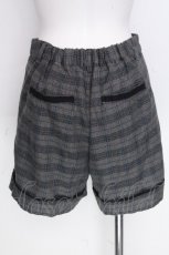 画像2: axes femme / チェックショートパンツ  グレーｘブルー S-26-10-20-056-AX-PA-AS-ZS (2)