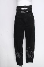 画像1: HYSTERIC GLAMOUR / 2連ベルトデニムパンツ 25 黒 S-26-10-20-059-PU-PA-HR-ZS (1)