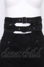 画像3: HYSTERIC GLAMOUR / 2連ベルトデニムパンツ 25 黒 S-26-10-20-059-PU-PA-HR-ZS (3)