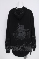 画像2: NieR Clothing / 裏起毛フード付プリントプルオーバー  黒 S-26-10-20-022-PU-TO-HR-ZS (2)