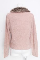 画像2: axes femme / ファー襟ニットカーディガン M ピンクベージュ S-26-10-20-026-AX-TO-TE-ZS (2)