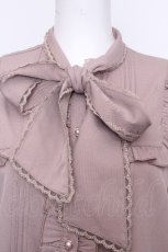 画像4: Amavel / Classical Dollボウタイリボンブラウス  モカ S-26-10-22-029-CA-BL-HR-ZS (4)