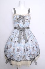 画像1: BABY,THE STARS SHINE BRIGHT / Roman Sweet Secret柄Audreyジャンパースカート  サックス S-26-10-22-039-BA-OP-AS-ZS (1)