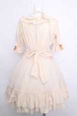 画像2: Amavel / Frilly Ribbonコットンワンピース  ベージュ S-26-10-22-042-CA-OP-HR-ZS (2)