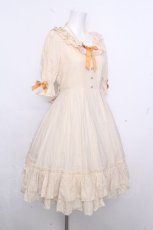画像3: Amavel / Frilly Ribbonコットンワンピース  ベージュ S-26-10-22-042-CA-OP-HR-ZS (3)