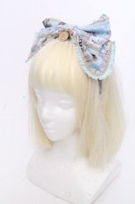 画像1: BABY,THE STARS SHINE BRIGHT / Roman Sweet Secret柄リボンカチューシャ  サックス S-26-10-22-013-BA-AC-AS-ZS (1)