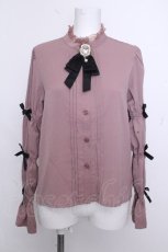 画像1: Rojita / トリプルリボンシャーリングスリーブブラウス  ピンクベージュ S-26-10-22-028-LO-BL-HR-ZS (1)