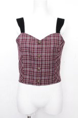 画像1: axes femme / HOUSEofTARTANコラボ/タータンチェックビスチェ  赤 S-26-10-24-001-AX-TO-AS-ZS (1)
