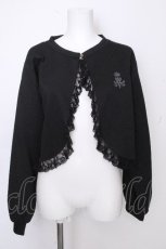 画像1: m petit by misako / MSKバラBフリルボレロ 3L 黒 S-26-10-24-028-LO-TO-AS-ZS (1)