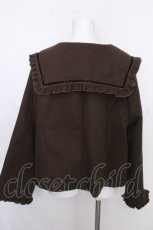 画像2: m petit by misako / セーラー襟ショートコート 4L ブラウン S-26-10-24-035-LO-CO-AS-ZS (2)