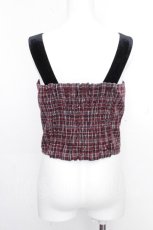 画像2: axes femme / HOUSEofTARTANコラボ/タータンチェックビスチェ  赤 S-26-10-24-001-AX-TO-AS-ZS (2)