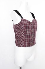 画像3: axes femme / HOUSEofTARTANコラボ/タータンチェックビスチェ  赤 S-26-10-24-001-AX-TO-AS-ZS (3)