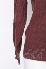 画像5: axes femme / レースVネックニット  ブラウン S-26-10-24-007-AX-TO-AS-ZS (5)