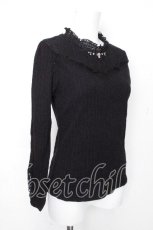 画像3: axes femme / 袖モチーフレースプルオーバー  黒 S-26-10-24-016-AX-TO-AS-ZS (3)