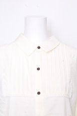 画像4: axes femme POETIQUE / 音符刺繍リボン付ブラウス  オフ S-26-10-24-002-AX-BL-AS-ZS (4)