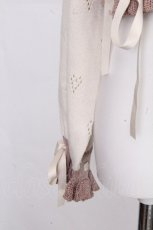 画像5: axes femme POETIQUE / ハート透かし編みニットカーディガン  キナリｘピンク S-26-10-24-019-AX-TO-HR-ZS (5)