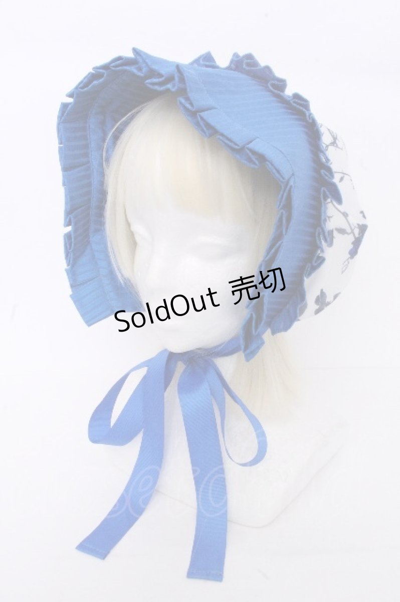 画像1: CATCOCOON（海外ロリータブランド） / BRIER ボンネット  ブルー S-26-10-26-008-LO-AC-HR-ZS (1)