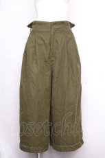 画像1: axes femme / シフォンプリーツパンツ  カーキ S-26-10-26-060-AX-PA-AS-ZS (1)