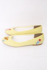 画像2: Franche Lippee / 刺繍パンプス 25.5 イエロー S-26-10-26-017-LO-SH-AS-ZS (2)