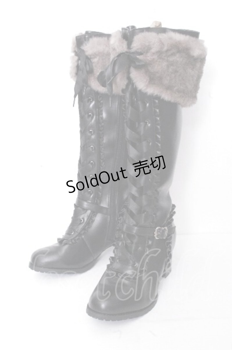 画像1: axes femme / レースアップロングブーツ L 黒 S-26-10-26-021-AX-SH-AS-ZS (1)
