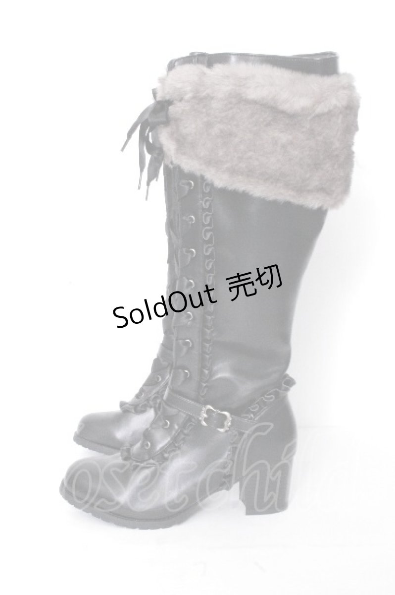 画像3: axes femme / レースアップロングブーツ L 黒 S-26-10-26-021-AX-SH-AS-ZS (3)