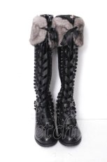 画像2: axes femme / レースアップロングブーツ L 黒 S-26-10-26-021-AX-SH-AS-ZS (2)