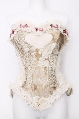 Preview of Love Fishbone Corset Rococo French Tunic Trim Tops S ベージュ