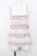 画像1: SOS MEME CLUB / Layering With Bow White Crushed Flower Girl Apron  白 S-26-10-26-025-LO-TO-HR-ZS (1)