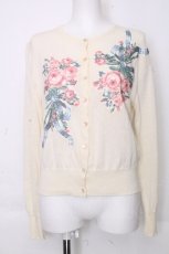 画像1: Jane Marple / ワッペンニットカーディガン  オフ S-26-10-26-026-JM-TO-AS-ZS (1)
