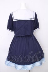 画像3: Amavel / エンブレム刺繍セーラーワンピース  紺 S-26-10-28-032-CA-OP-AS-ZS (3)