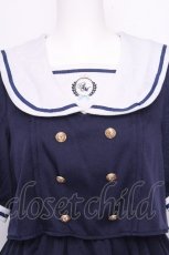 画像4: Amavel / エンブレム刺繍セーラーワンピース  紺 S-26-10-28-032-CA-OP-AS-ZS (4)