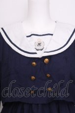 画像3: Amavel / エンブレム刺繍セーラーワンピース  紺 S-26-10-28-033-CA-OP-AS-ZS (3)