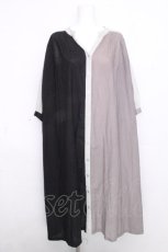 画像1: axes femme / 配色シャツワンピース  黒ｘグレー S-26-10-28-040-AX-OP-HR-ZS (1)