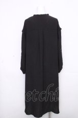 画像2: axes femme / チャイナ釦ロングシャツワンピース  黒 S-26-10-28-043-AX-OP-HR-ZS (2)